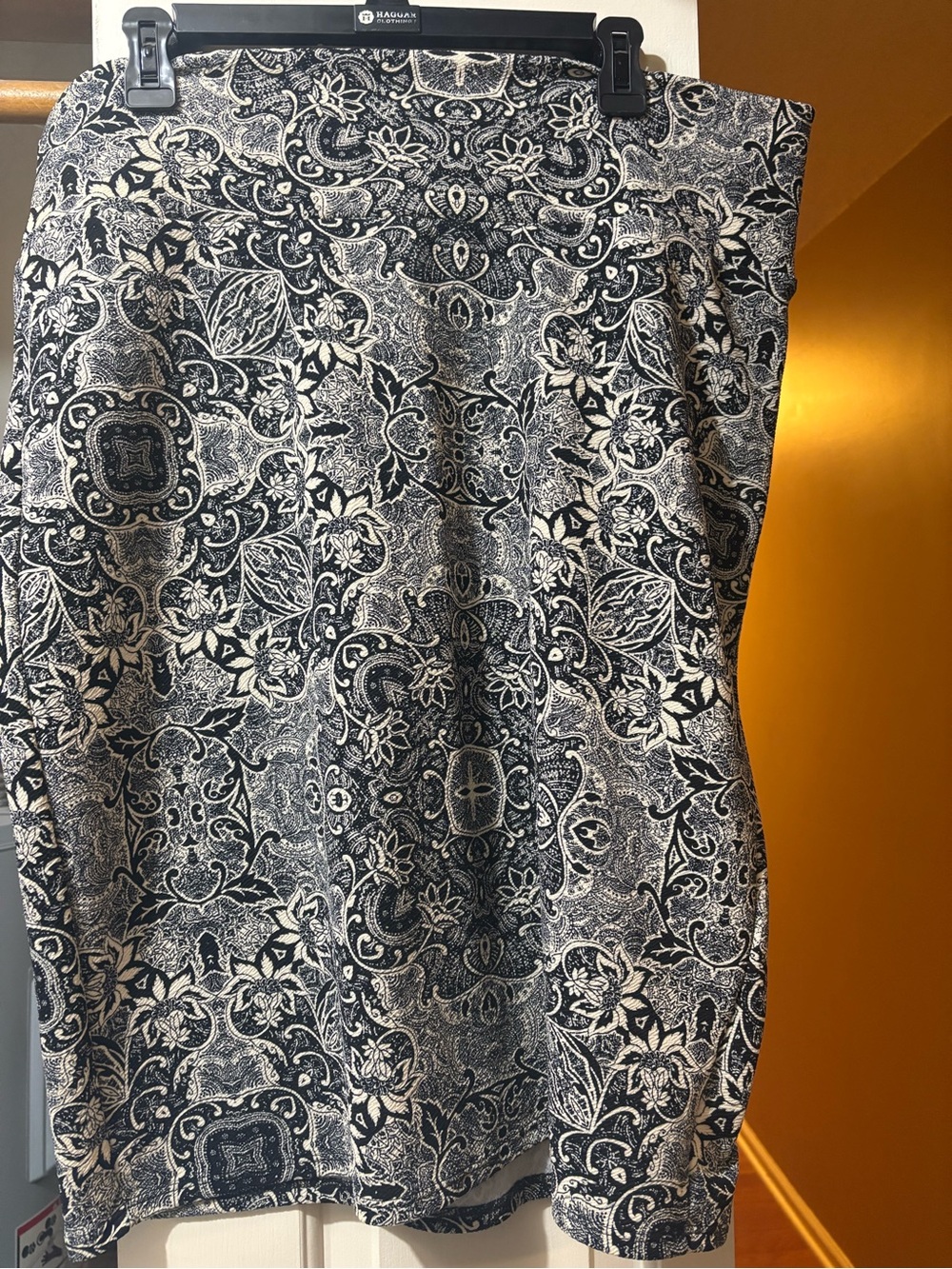 Black & White Paisley Skirt